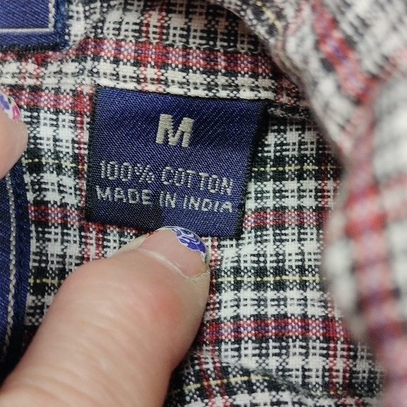 American Khakis by Van Heusen mens medium button down long sleeve shirt - Picture 3 of 9